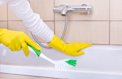 End of tenancy cleaning equipment used in a Westkensington apartment building