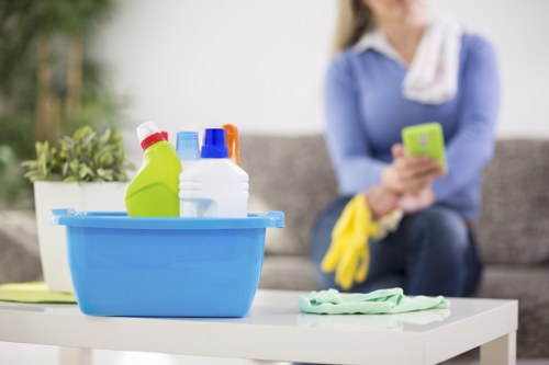 Local cleaners preparing a kitchen refresh in West Kensington