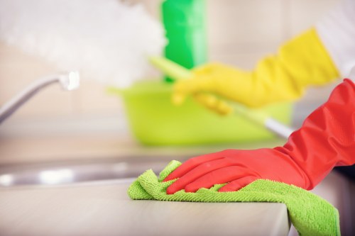 Local cleaner maintaining a tidy kitchen in Westkensington